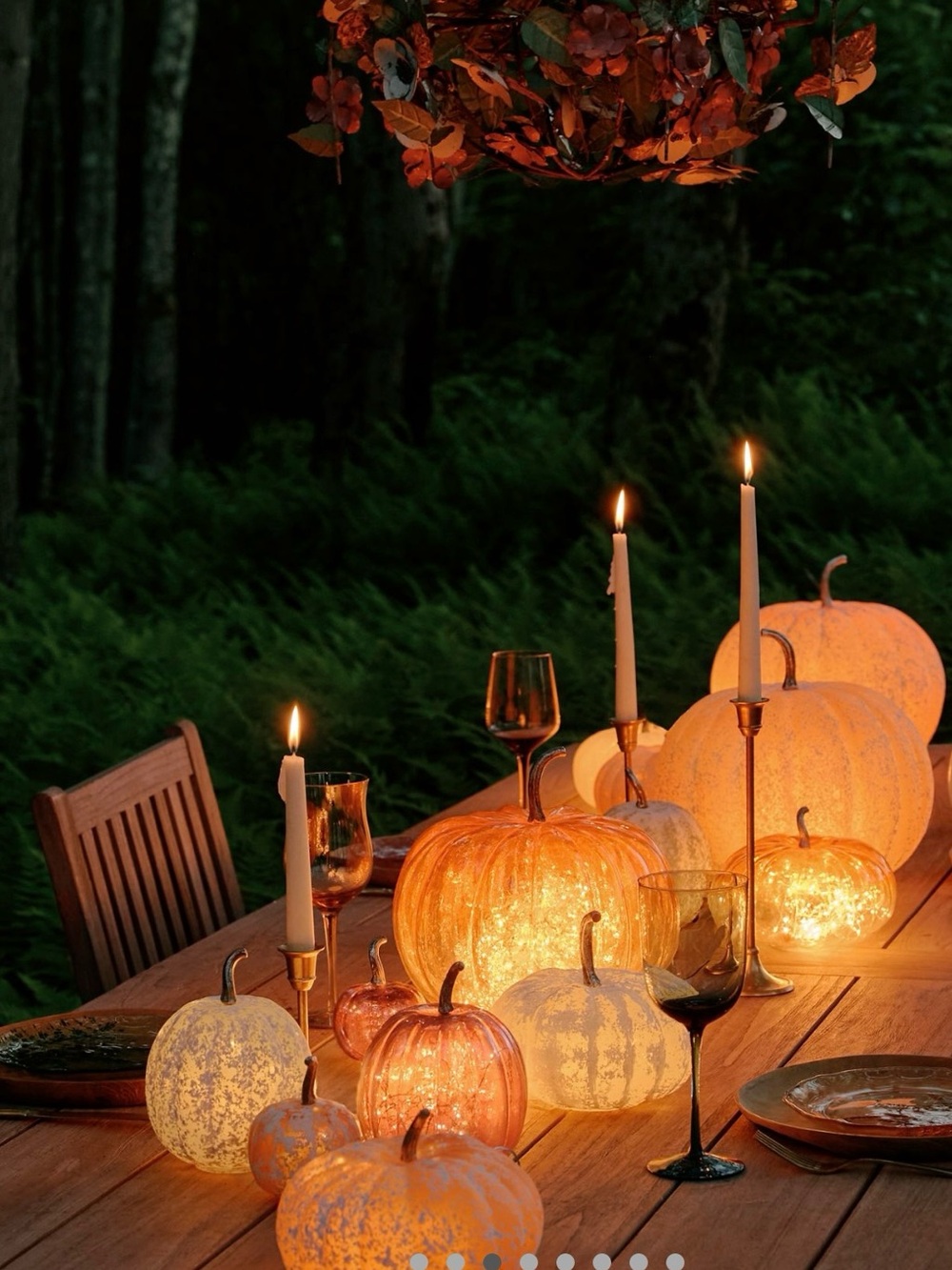 Anthropologie Frosted Glass Pumpkin 12 in NEW